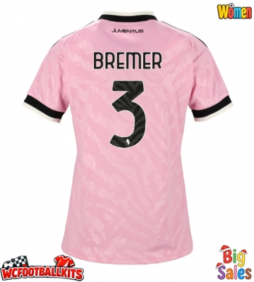 Juventus Gleison Bremer #3 Replica Away Stadium Shirt for Women 2026-27 Short Sleeve